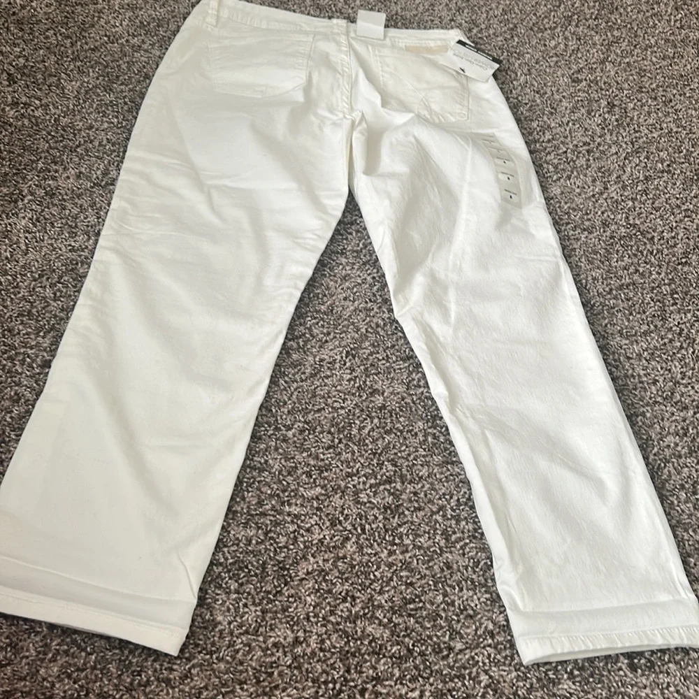 NWT Calvin Klein White Denim Jeans Skinny Crop 8 - Picture 11 of 12